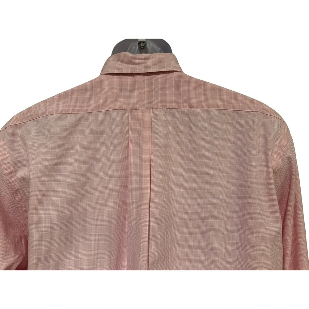 Polo Ralph Lauren Mens Shirt Button Down‎ Pink Glen Plaid Preppy Easter Spring L